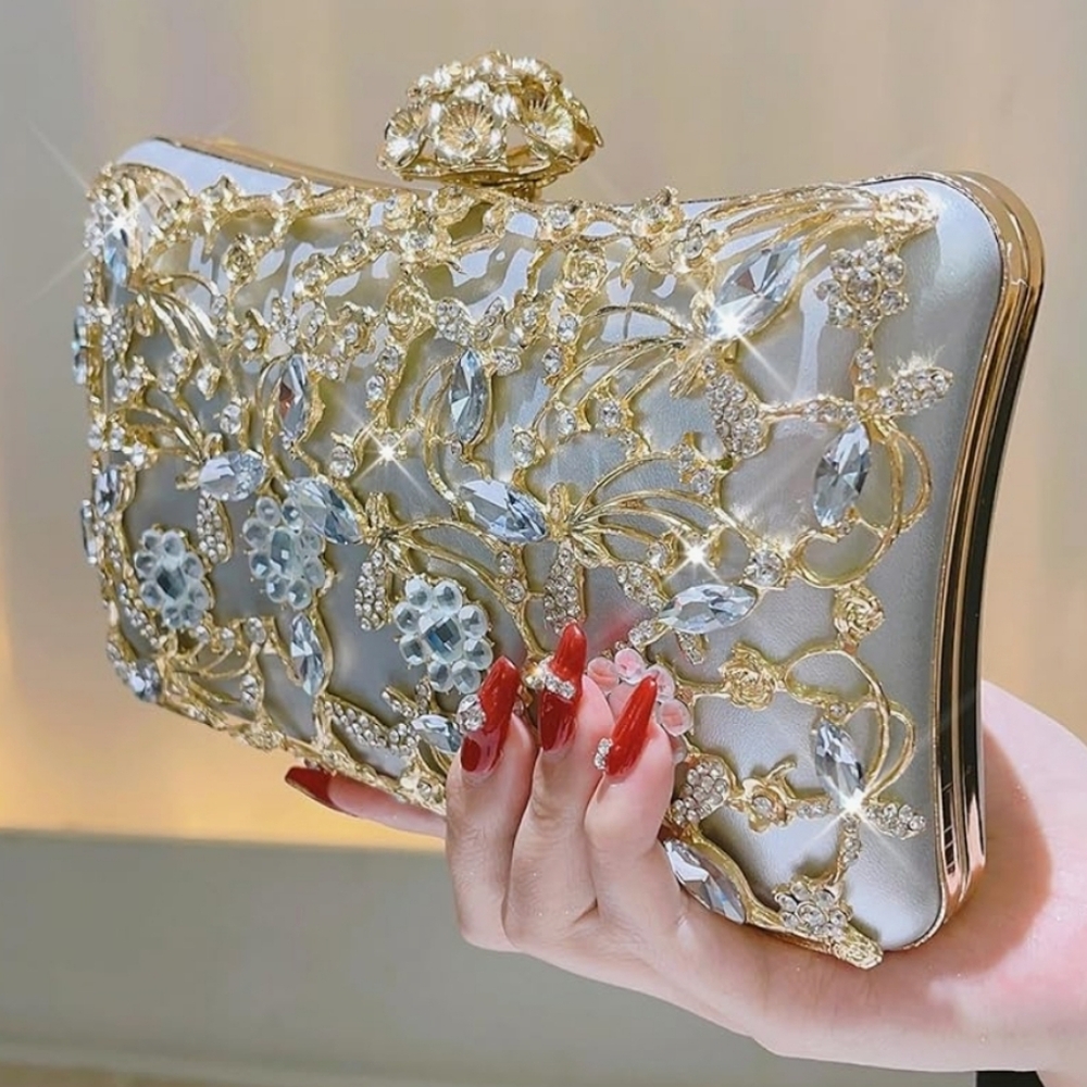 Elegant Gold and Silver Clutch - Picture 13 of 15